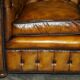 Canapé Chesterfield vintage cuir restauré