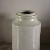 Vintage greige glazed stoneware vase