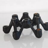 Pair of vintage cast iron candlesticks 1960