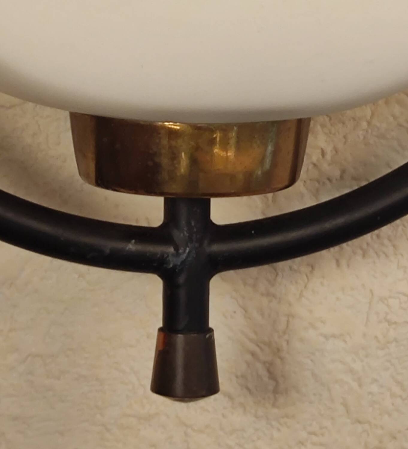 Old Arlus Pendant Lamp/Opaline Metal/1950s/Design Lighting