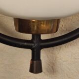 Old Arlus Pendant Lamp/Opaline Metal/1950s/Design Lighting