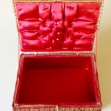 Basket wicker and scoubidou circa 1950