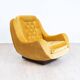 Space Age, lounge chair, 1970s, golden yellow.