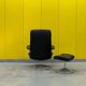 Ekornes Stressless Chair with Ottoman - Chrome Frame (1970s)