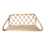 Etagère en rotin vintage années 60
