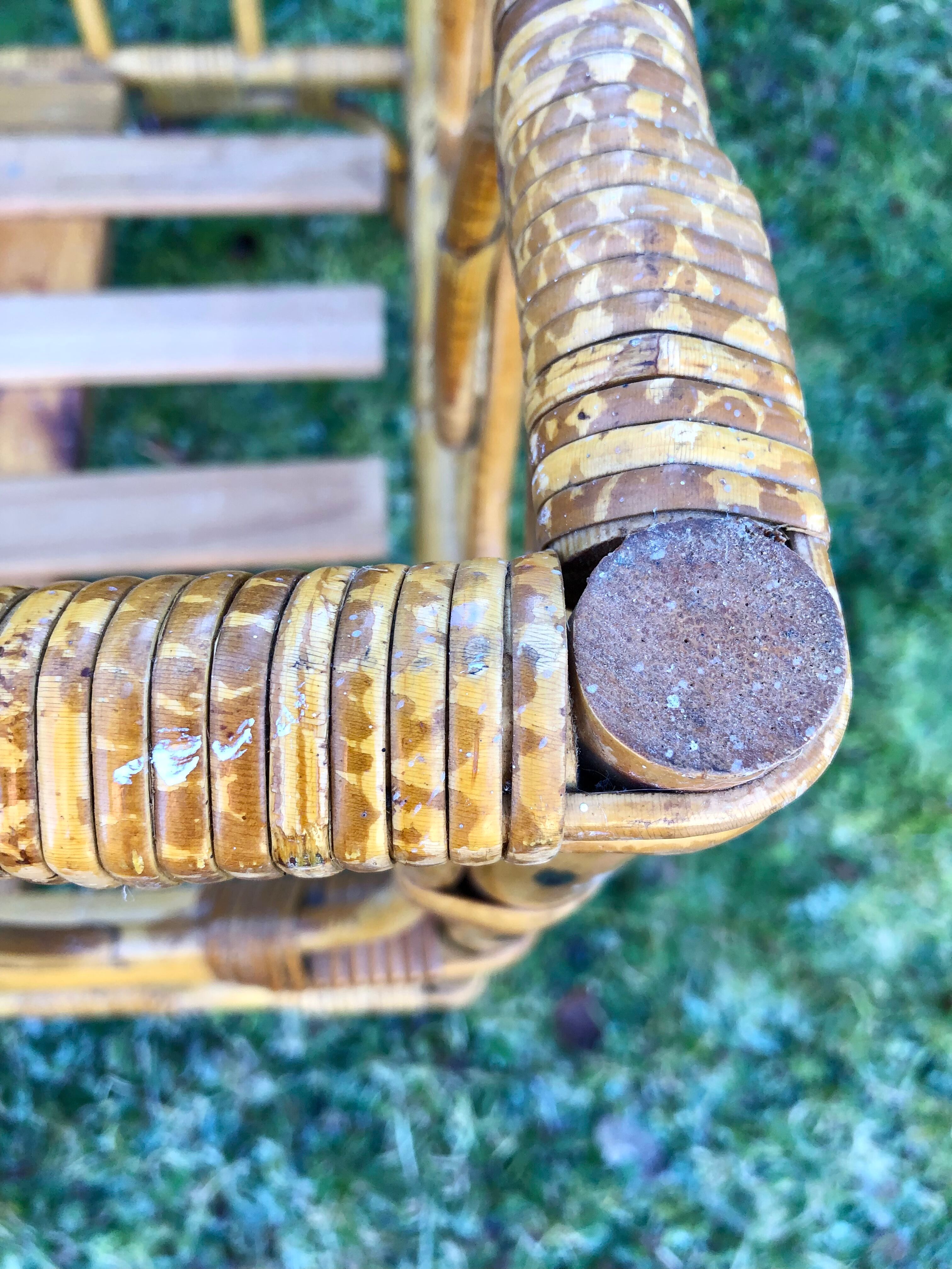 Children's rattan bed