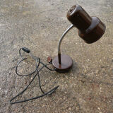 Articulated brown vintage office lamp