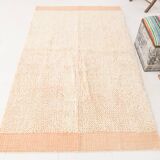 4x7 Salmon Beige Handmade Turkish Vintage Rug