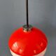Vintage orange glass pendant light Peill & Putzler