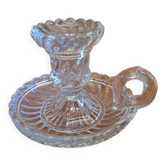 Bougeoir à main en cristal de Baccarat modèle Bambous Tors