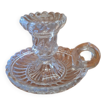 Baccarat crystal hand candle holder, Bambous Tors model