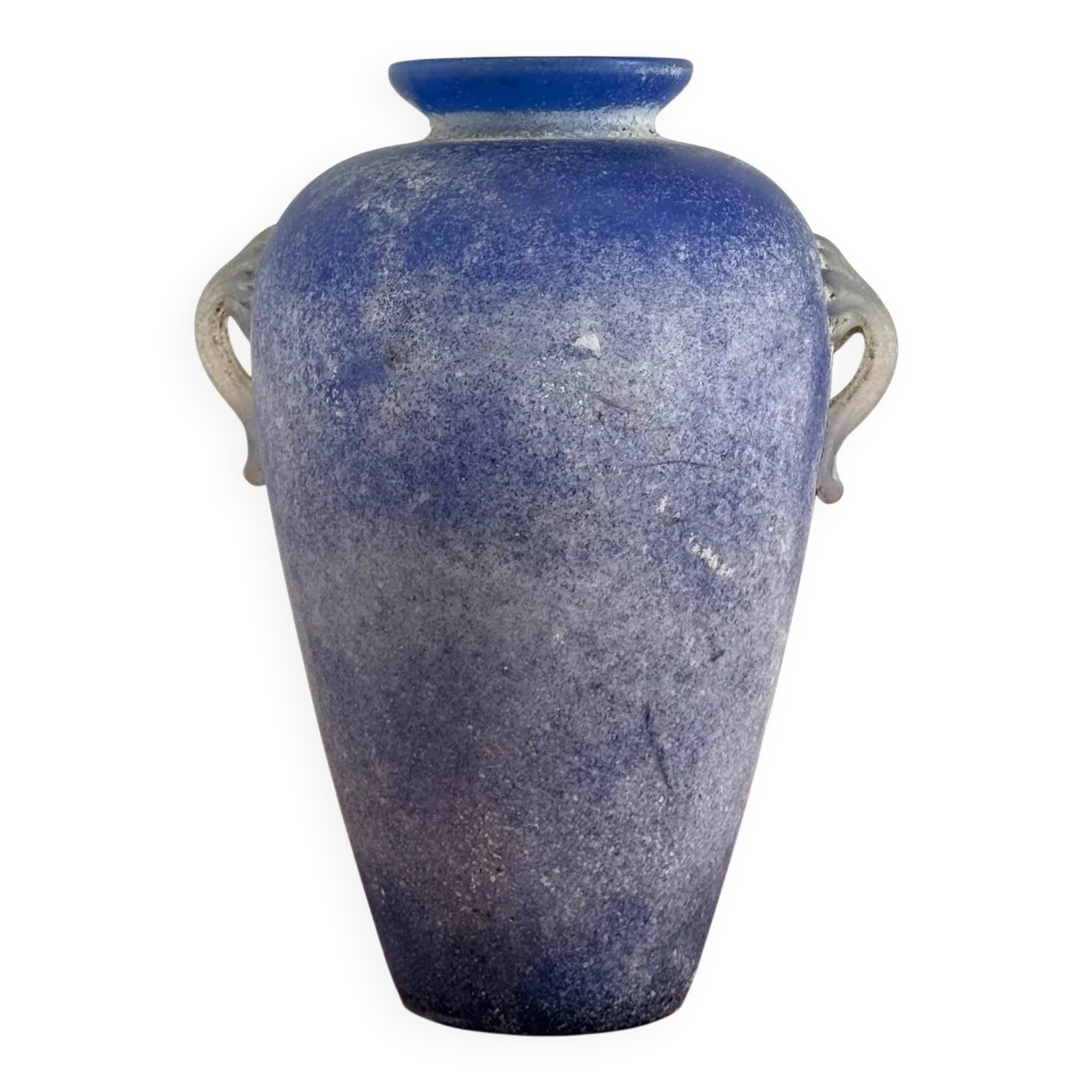 Vintage Murano amphora vase cobalt blue