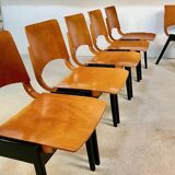 Set of 6 Dining Chairs P7 by Roland Rainer for E & A Pollack, Vienna 1952