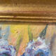 Table with two irises signed Fragal.