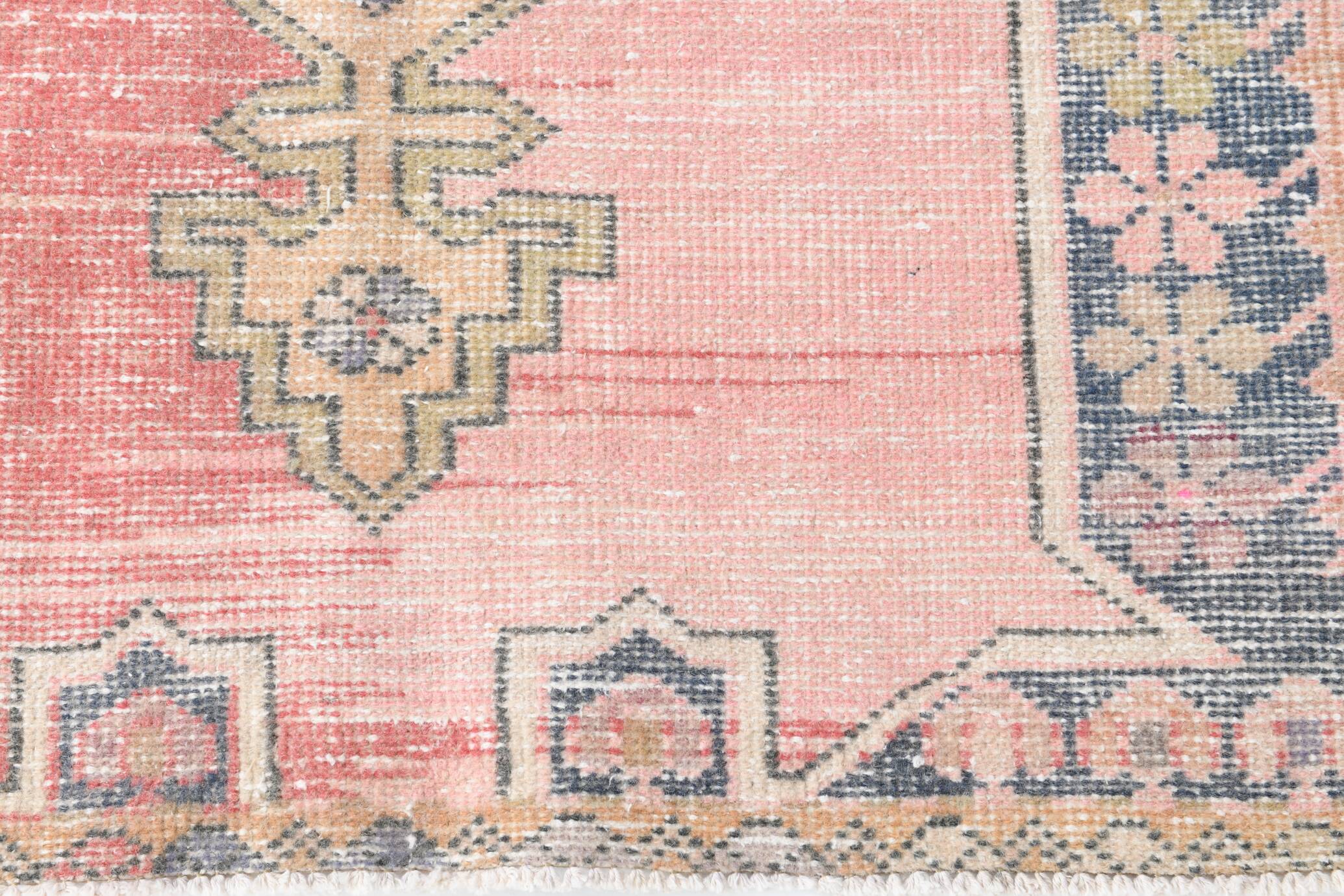 4x8 Rug For Living Room Pale Red Oriental Antique Vintage Rug, 128x248Cm