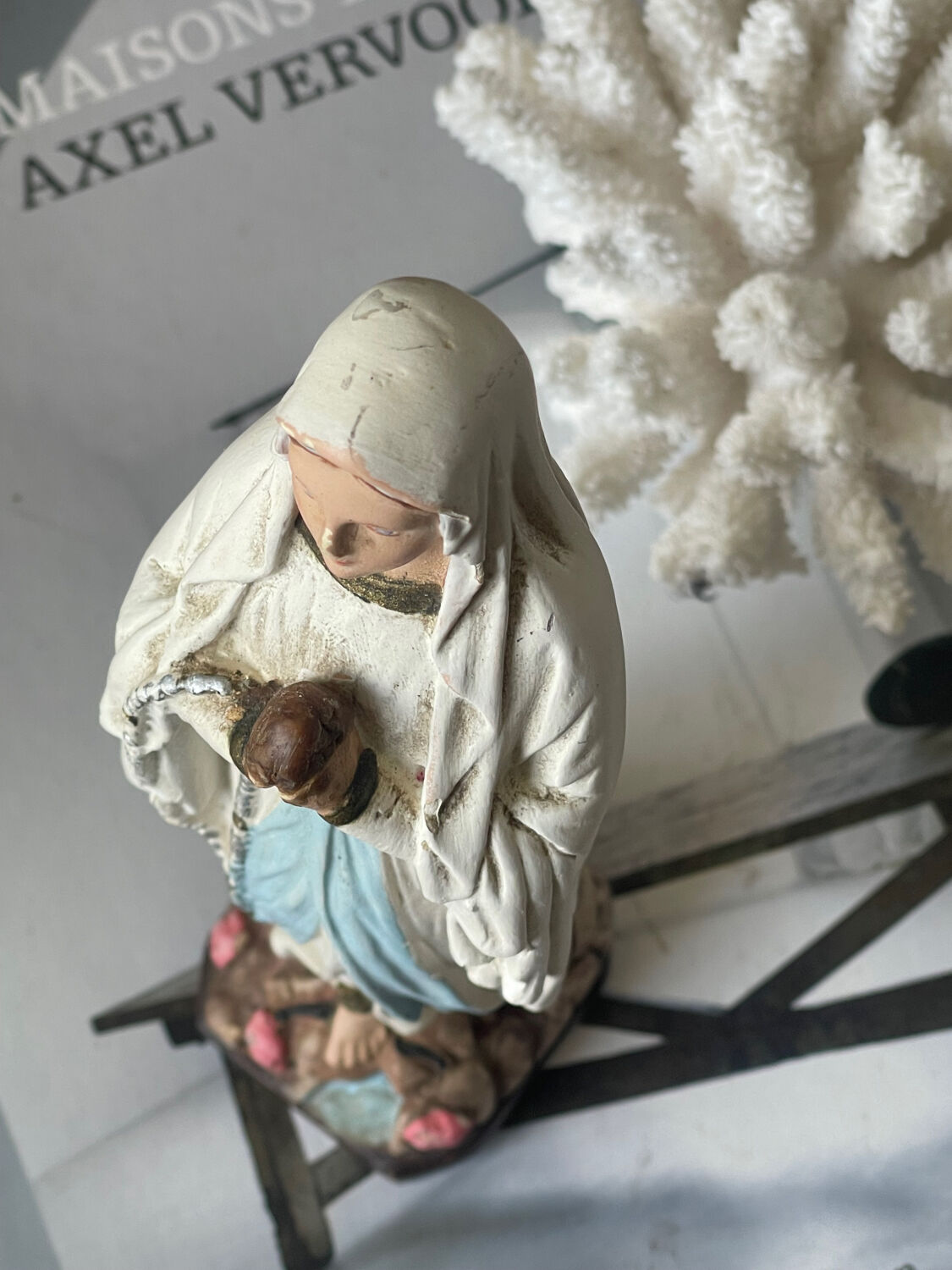 Vierge Marie polychrome 1940/1960.