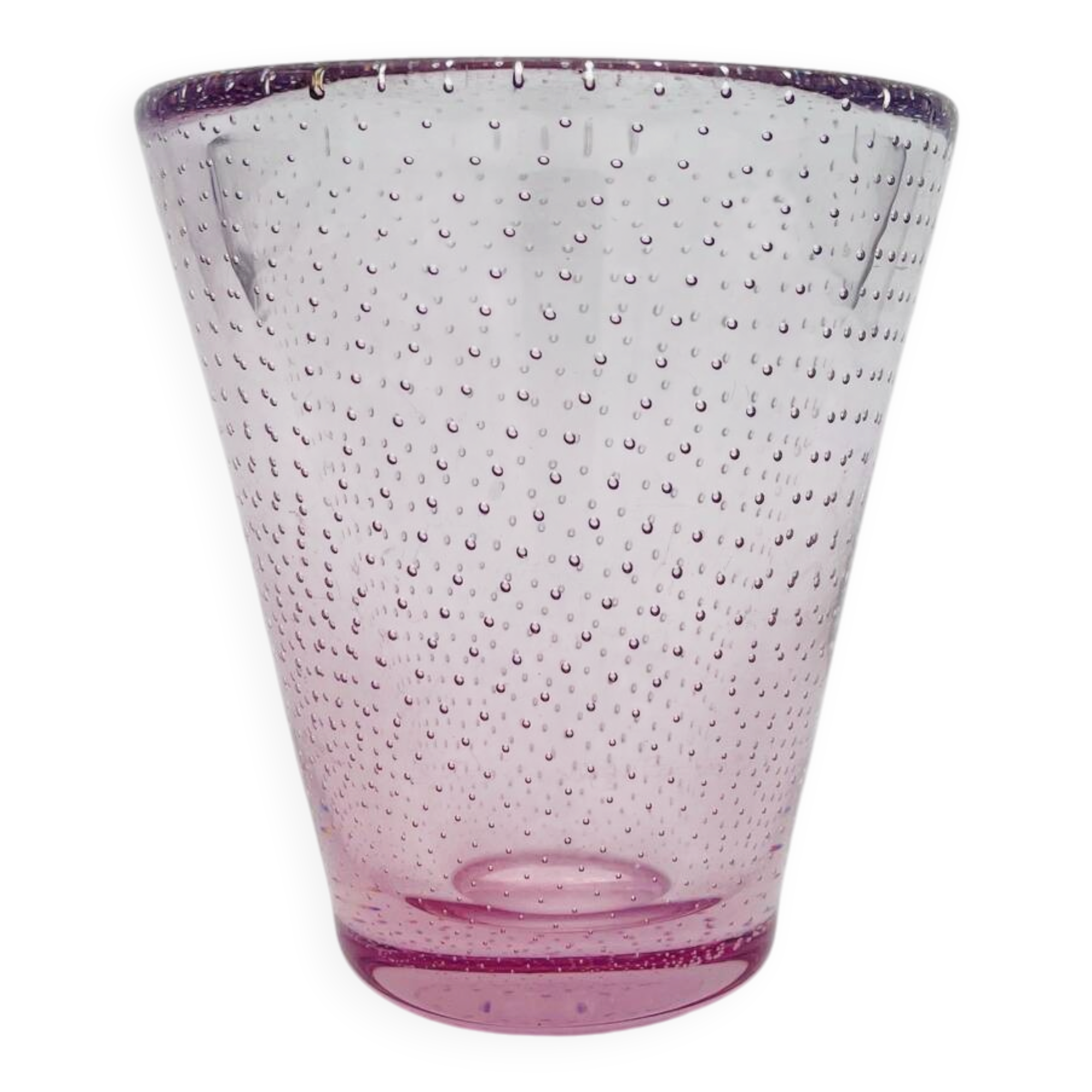 Murano Vase Archimede Seguso Bullicante Amethyst 1950