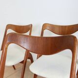 Set Bouclé diningchairs Albin Johansson and Sons