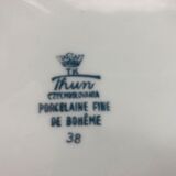 6 hollow plates in bohemian porcelain, 1970s, TK Thun -Czechoslovakia