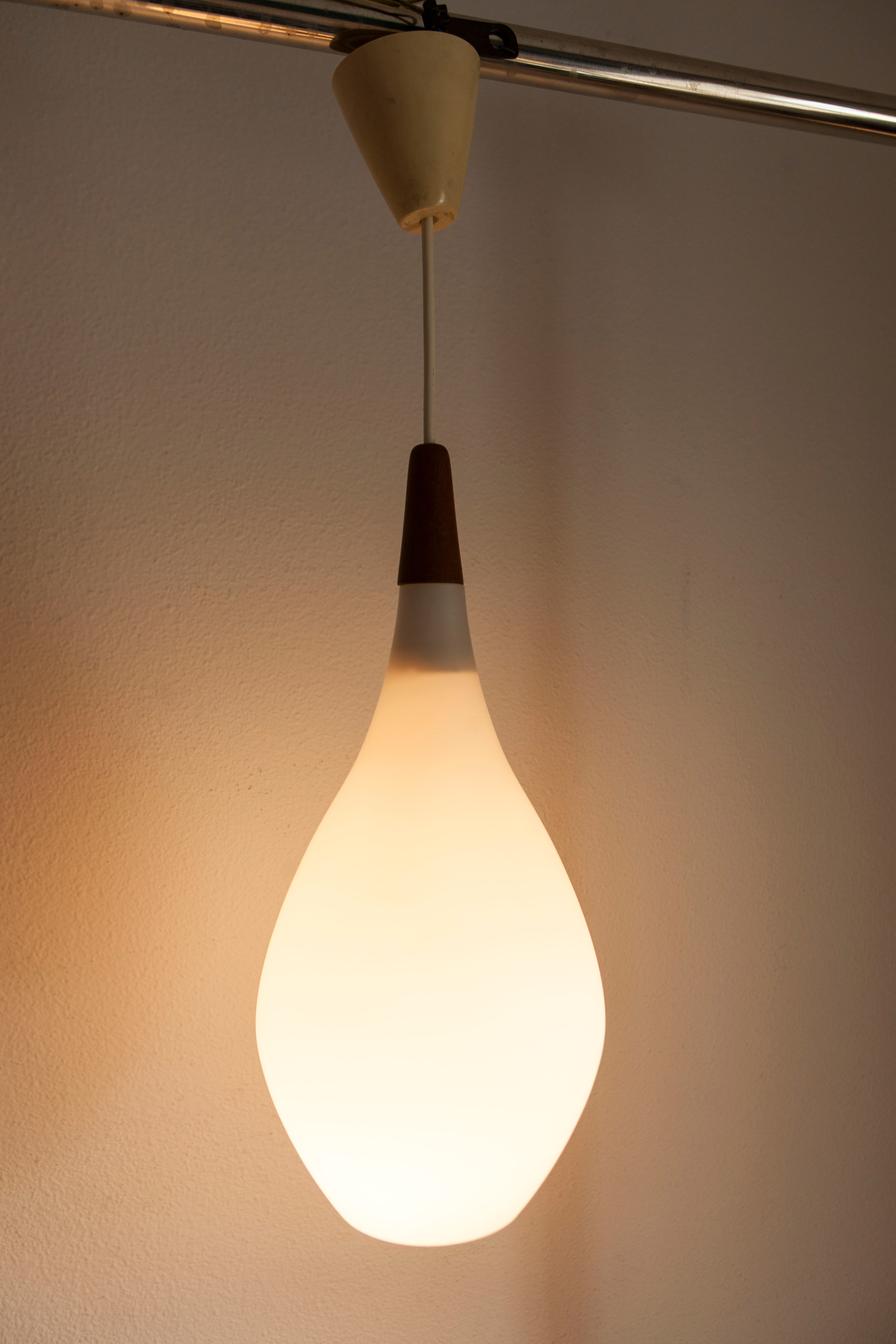 Opaline suspension drop of water by Holmegaard, 1960