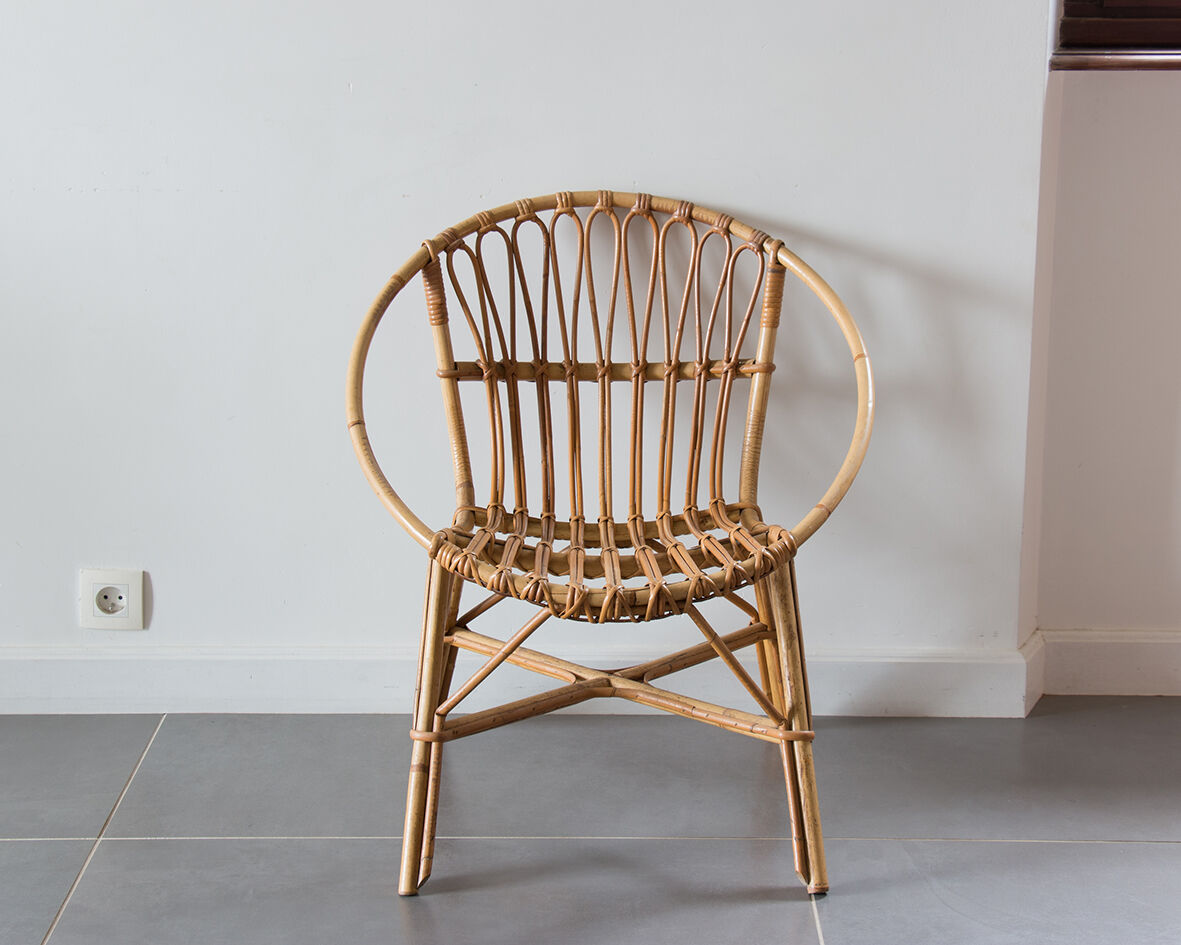 Rattan armchair