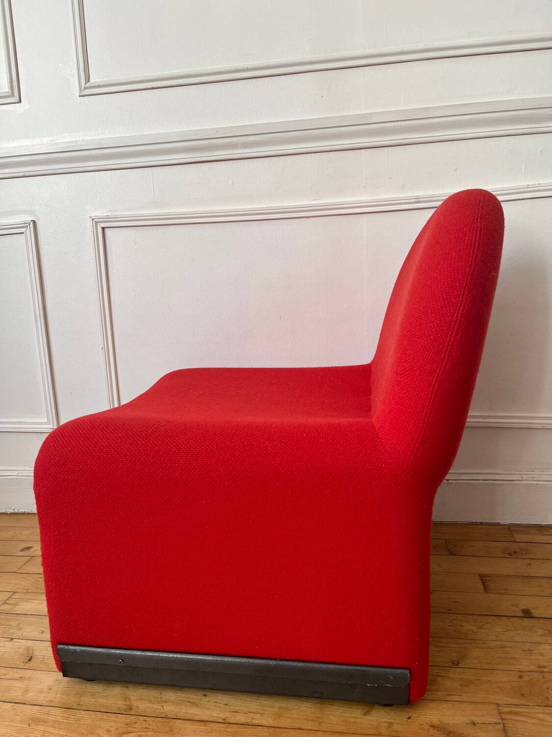 Vintage wool fireside chair