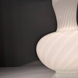 Lampe de table italienne en verre de Murano à double éclairage et laiton, années 1960