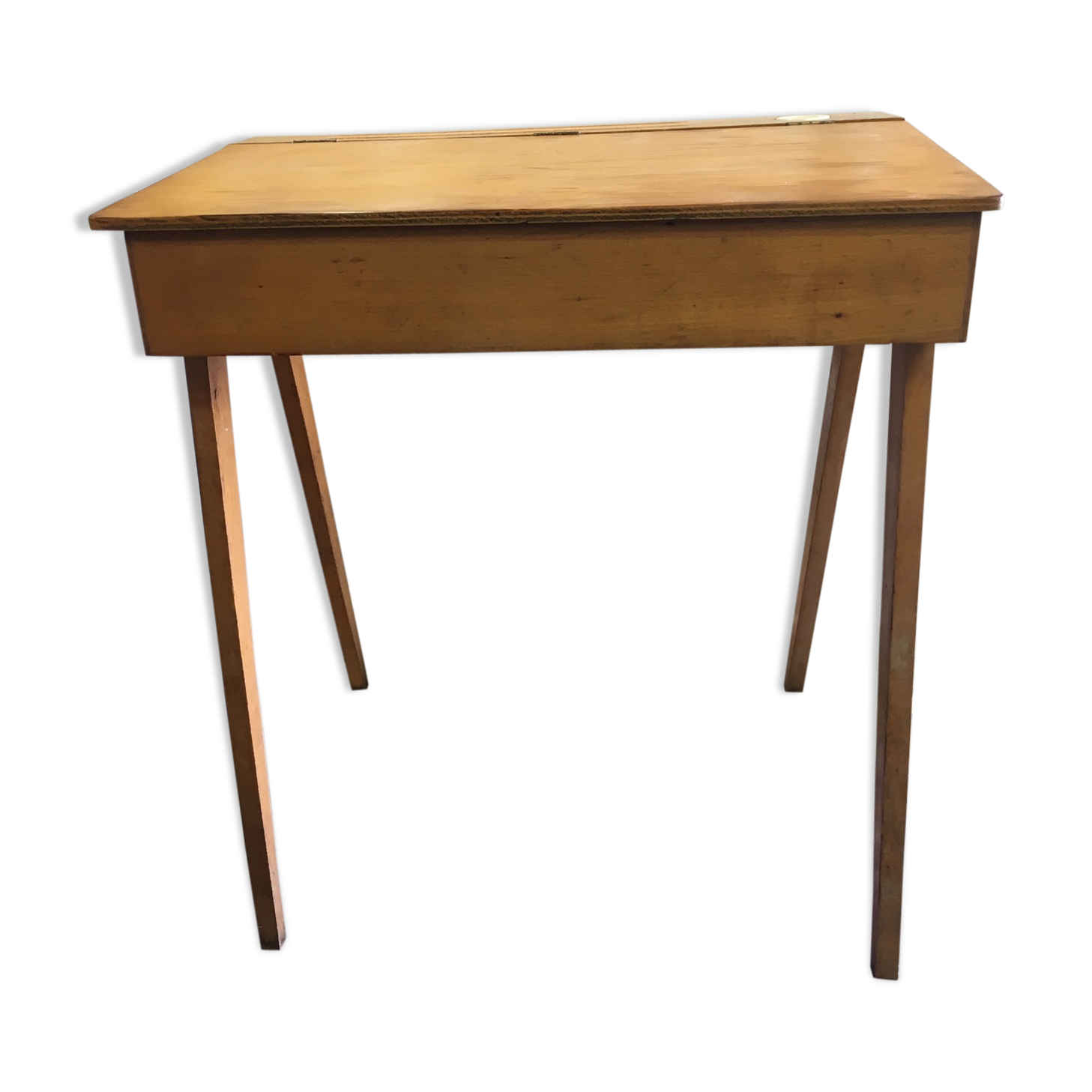 Vintage children's desk with inkwell