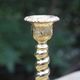 Pair of antique gilt brass candlesticks – Made in England – vintage style