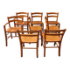 Set of 8 Italian beech wood chairs / Model Marocca by Vico Magistretti for De Padova / 1987