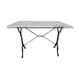 Table bistro plate marble foot cast iron