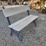 Old cast iron garden bench 114cms long