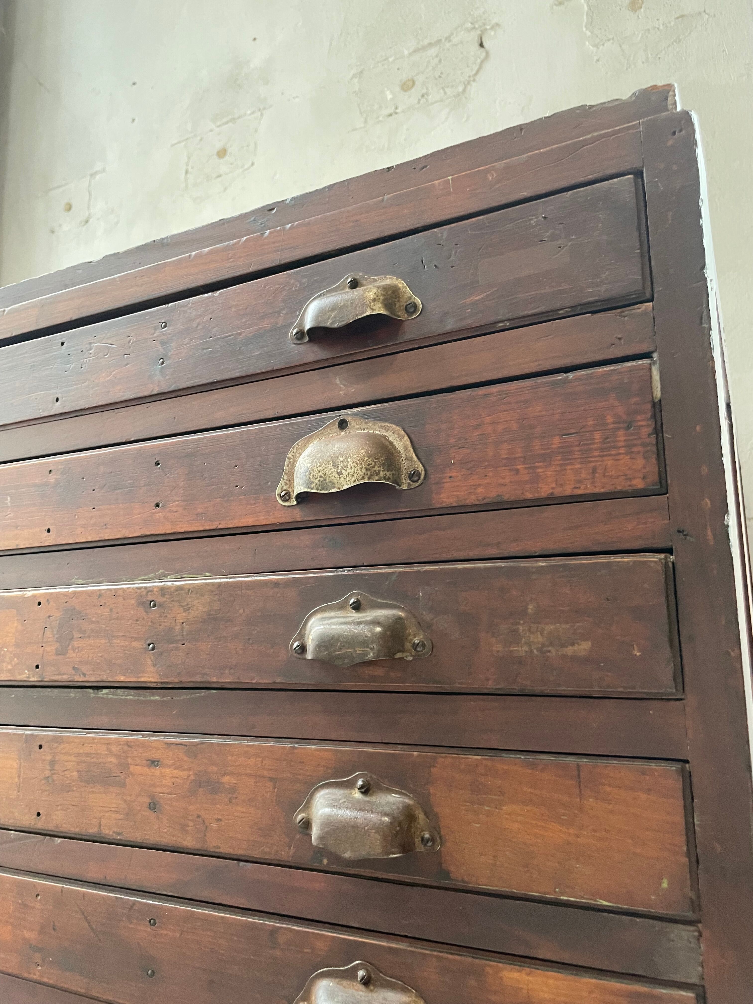 Workshop furniture printing with drawers XL oak