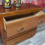 Ancienne commode scandinave placage chêne