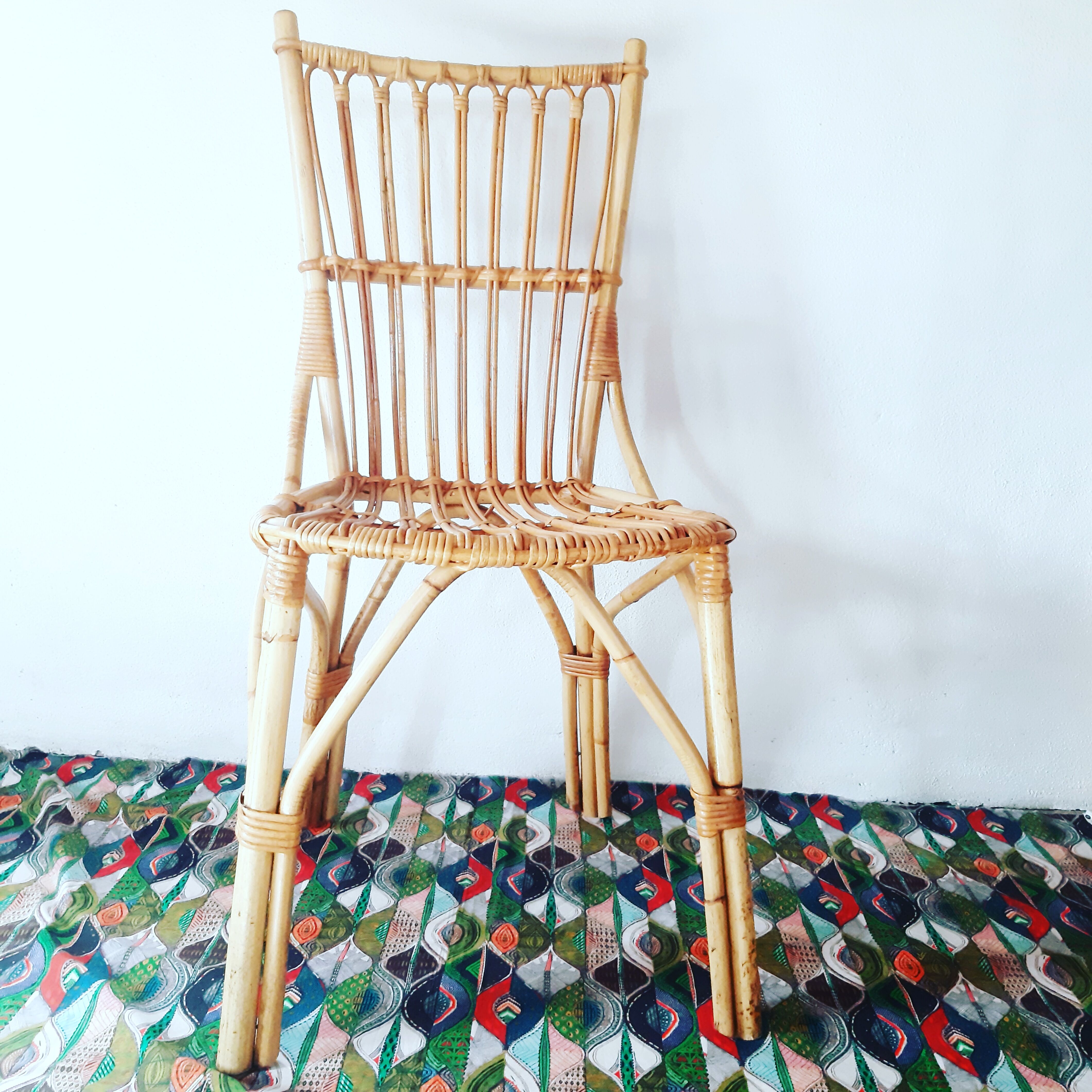 Rattan chair from the 1950s