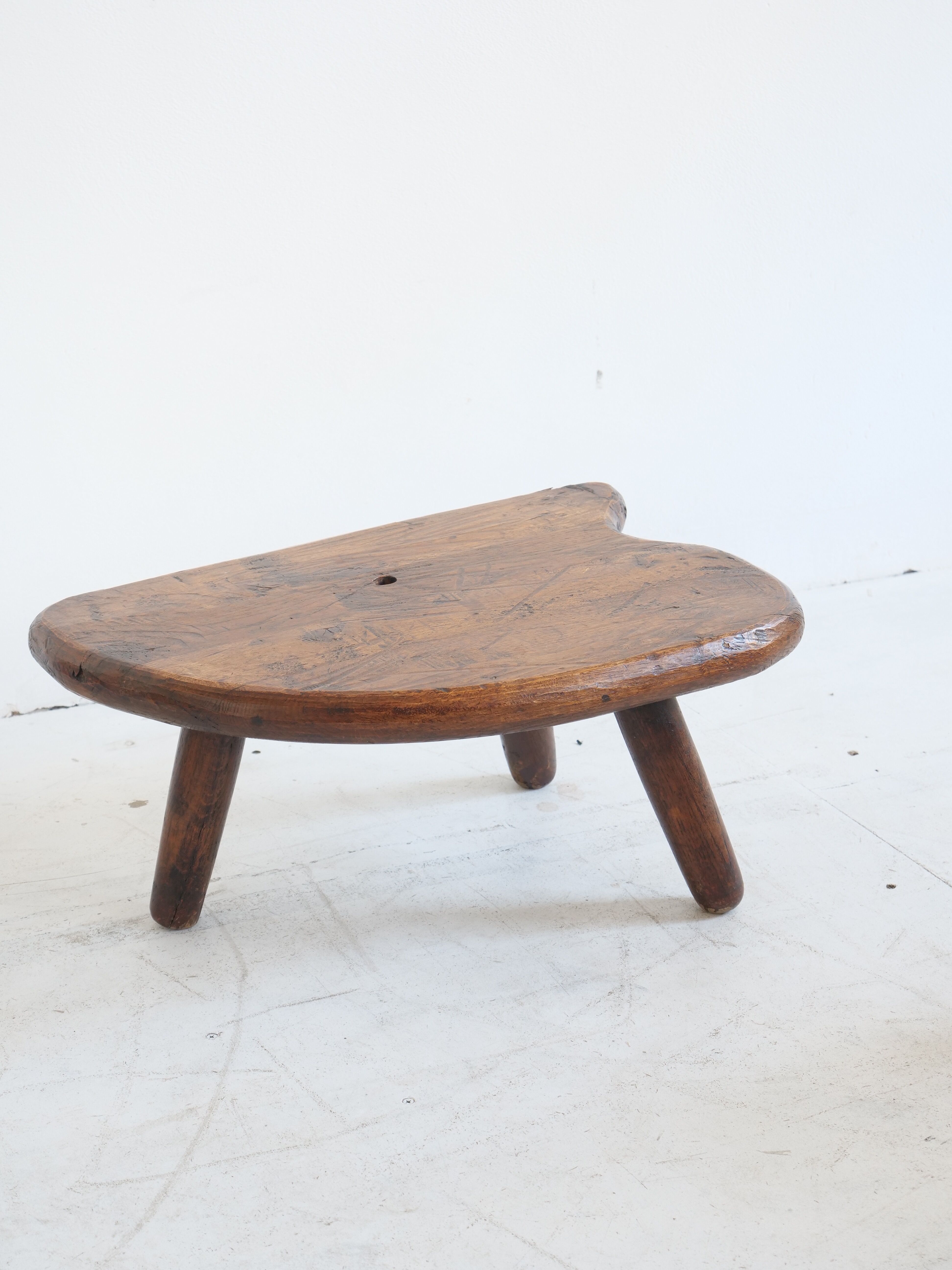 Wooden free-form coffee table