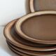Six assiettes en grès gerzit west germany original vintages