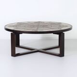 Table basse brutaliste par ox art pour trioh, années 1970 | danoise, fabriquée à la main