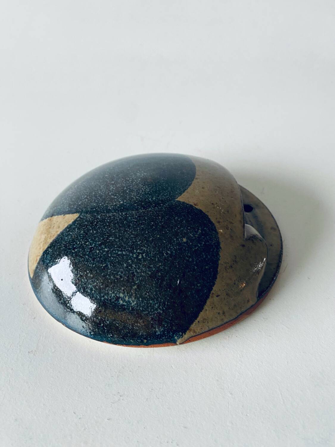 Lens-shaped wall vase
