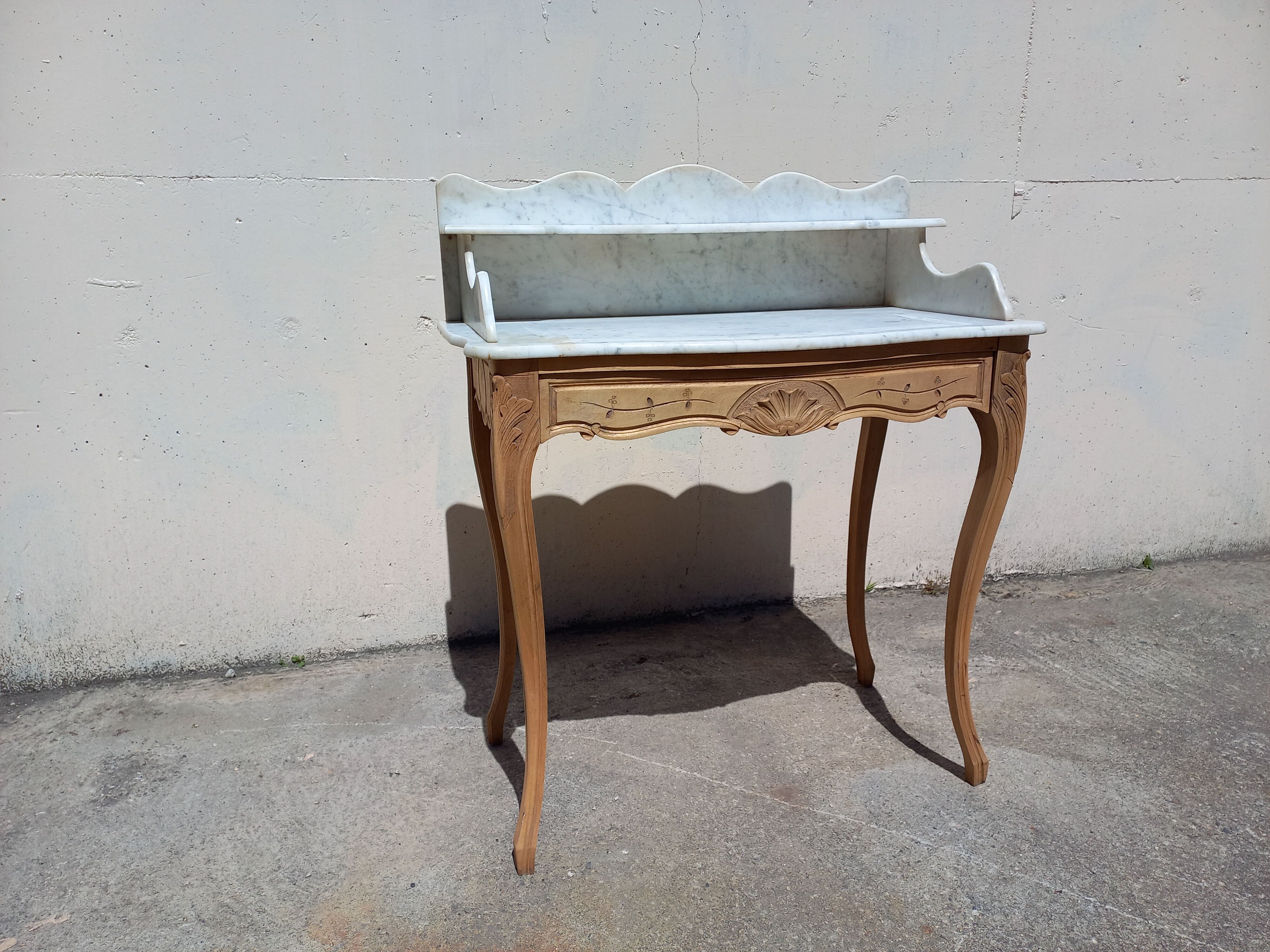 Toilet table, marble top