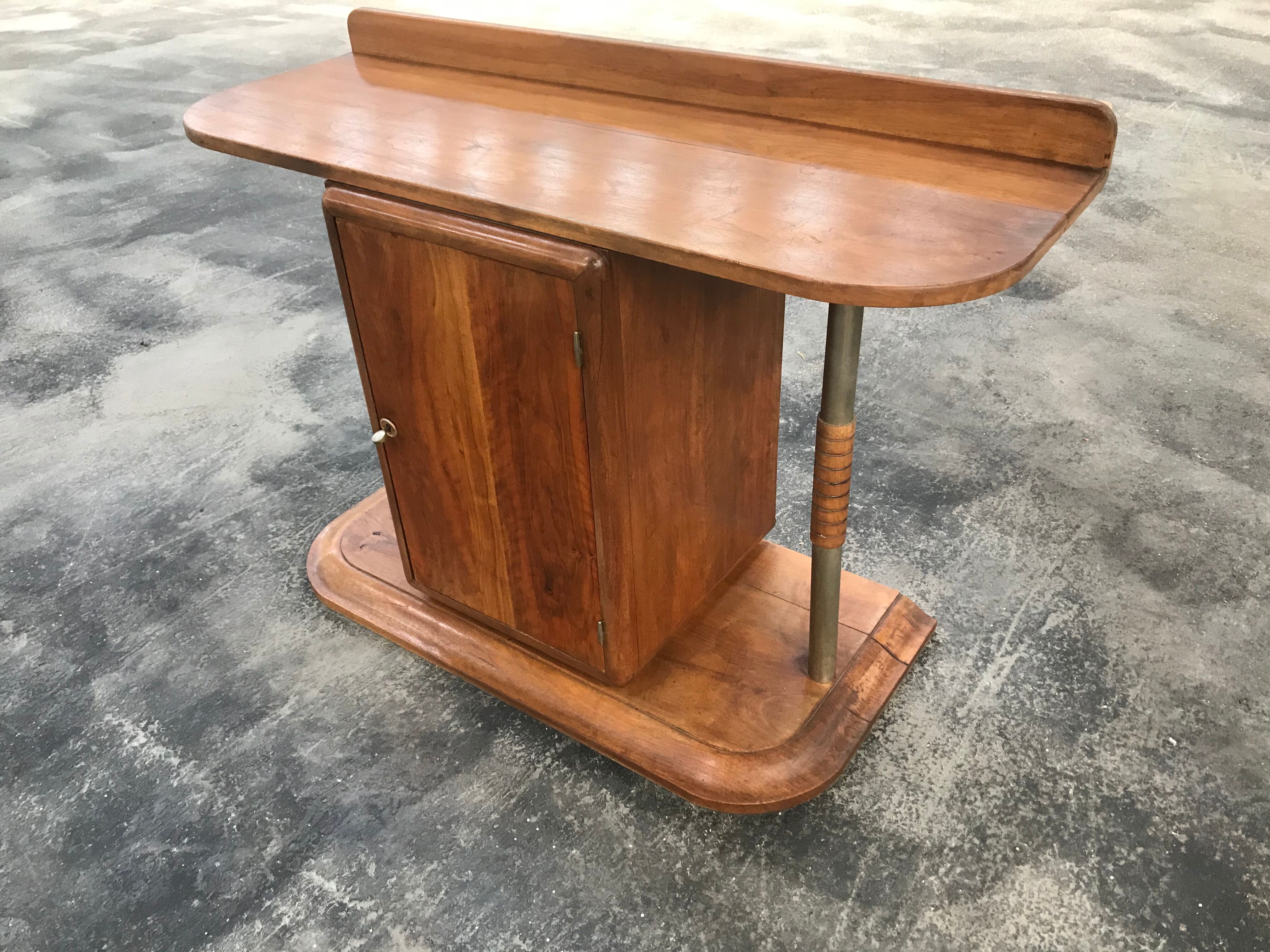 Console Art Deco walnut