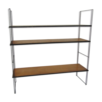 Etagère string bois et fer vintage
