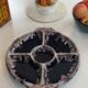 Large compartmented dish, ceramic, M. Giuge, Vallauris