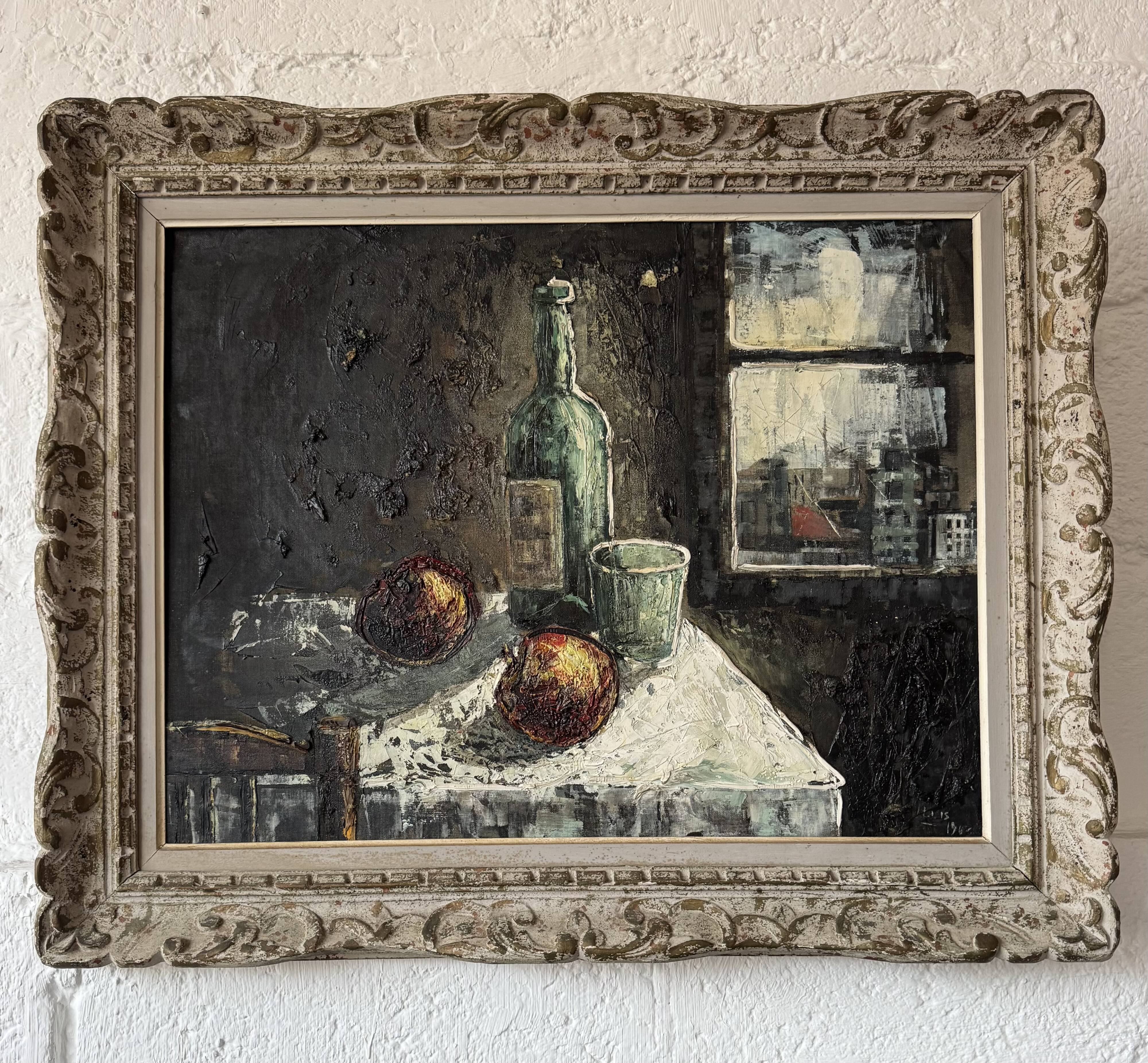 Still life tableau in Expressionist style from the 1960s.
