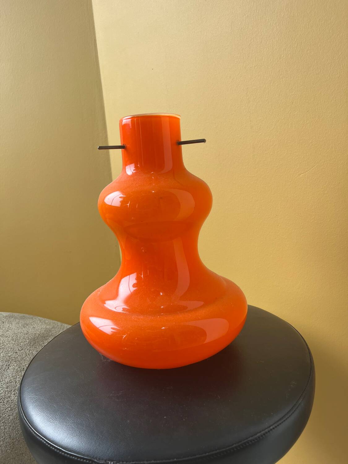 Targetti sankey pendant light orange opaline Space age