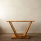Art Deco Revival Burl Console Table, 1980s-1990s