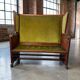 Antique wooden green bench / bench