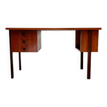 Mid-century modern teak desk by Asko Finland, 1960s.