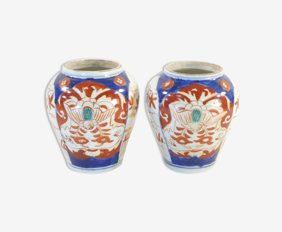 Paire de vase sen porcelaine d'Imari