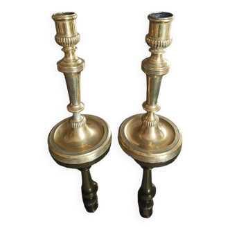 Pair of gilded bronze candlesticks